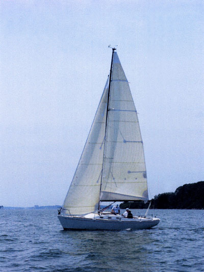 racing sailboat